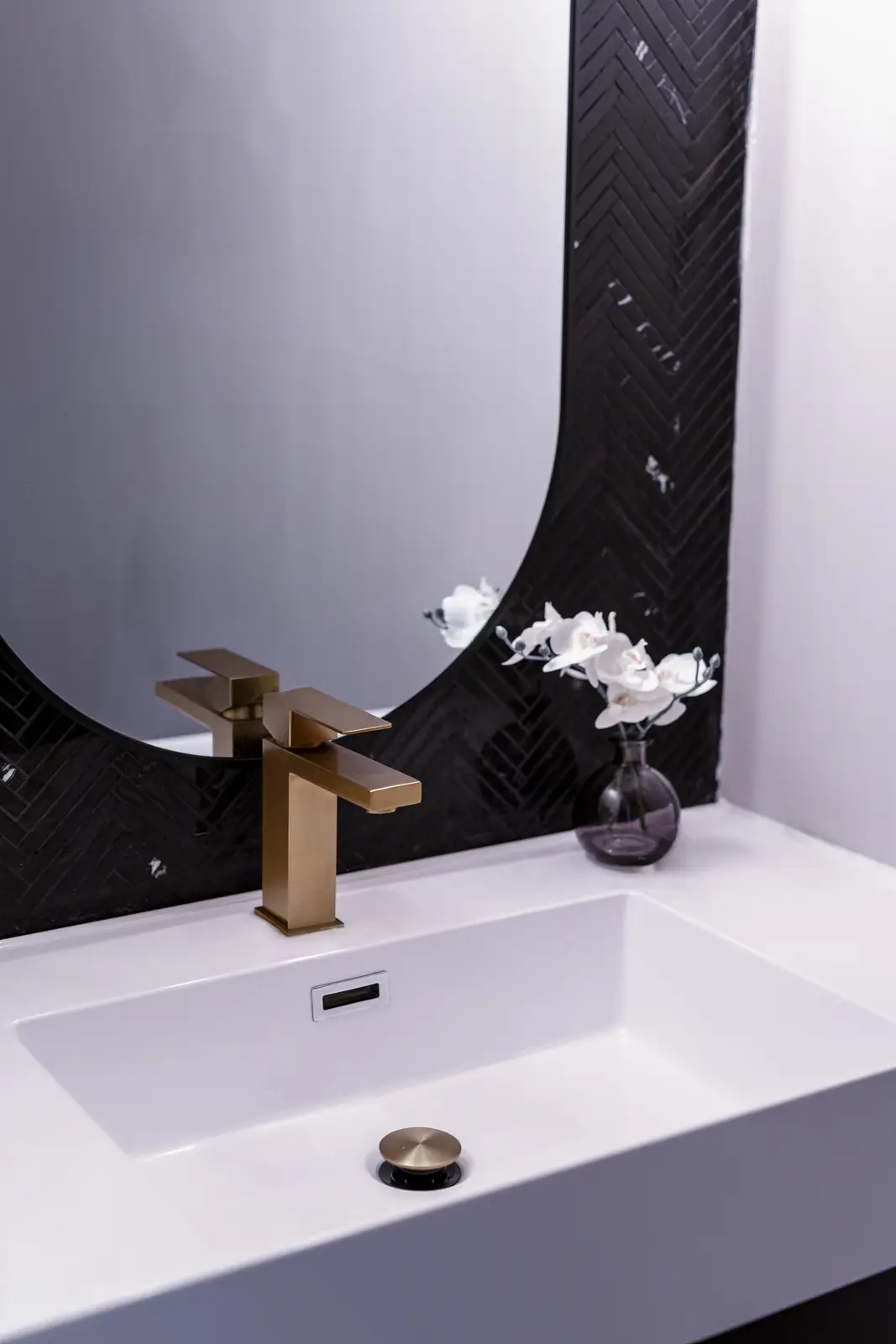 Master bathroom suite with freestanding tub and double vanity