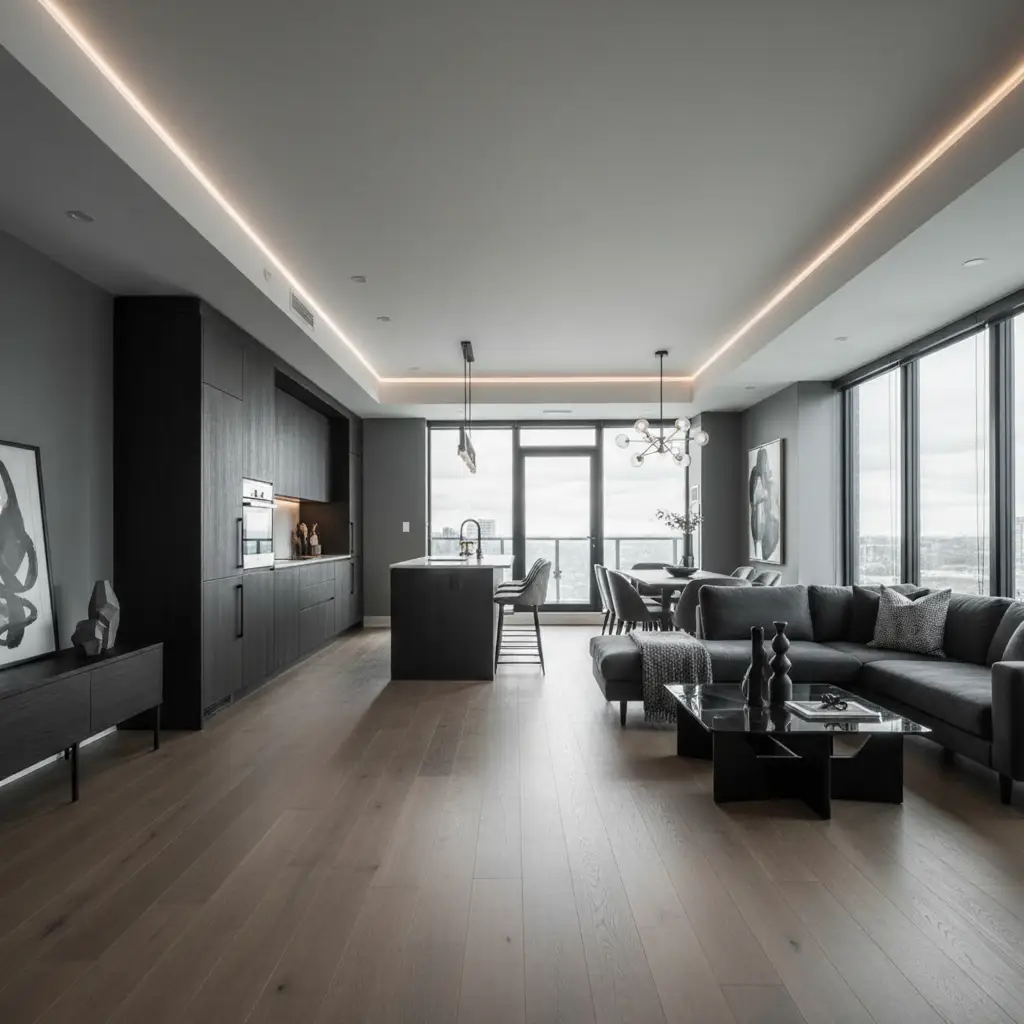 Modern condo renovation with space optimization