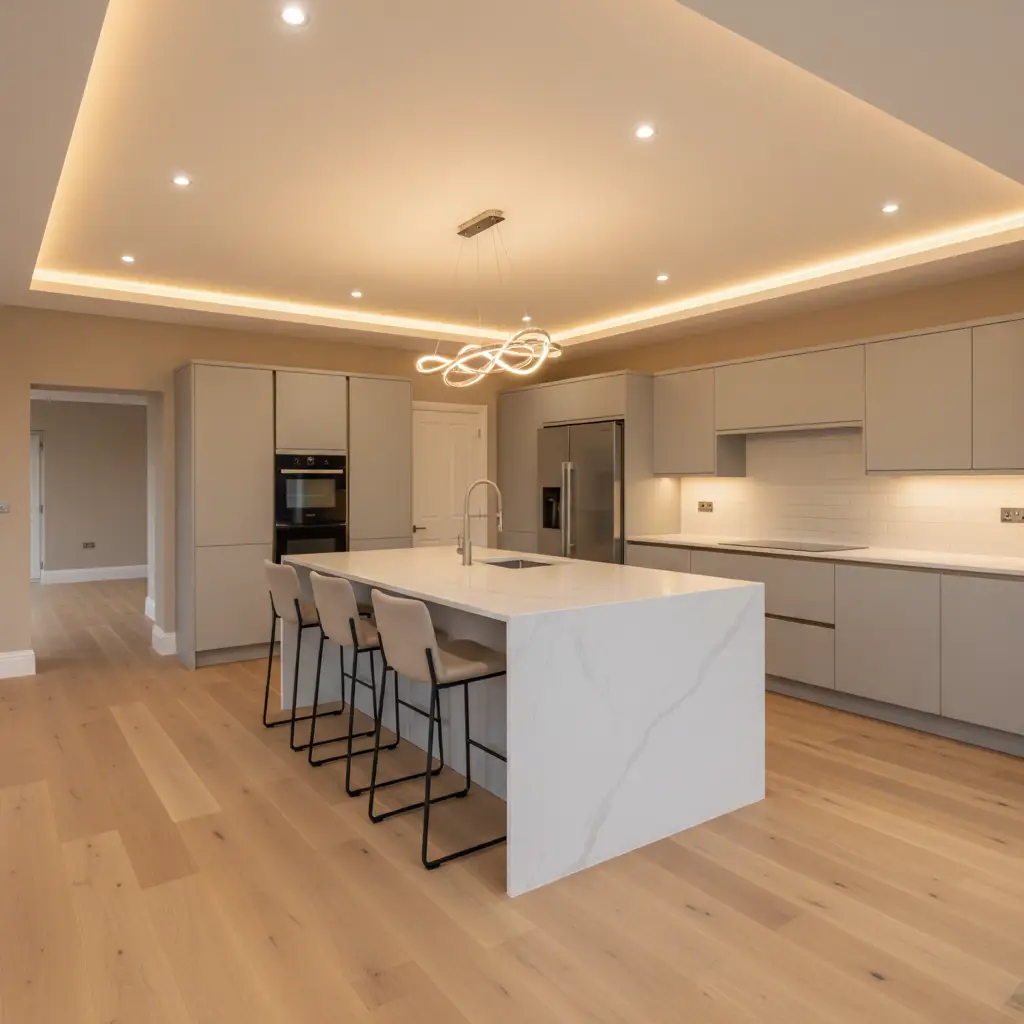 Modern kitchen renovation with custom cabinetry