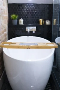 Thornhill — Compact Black-&-White Bathroom Remodel - View 7