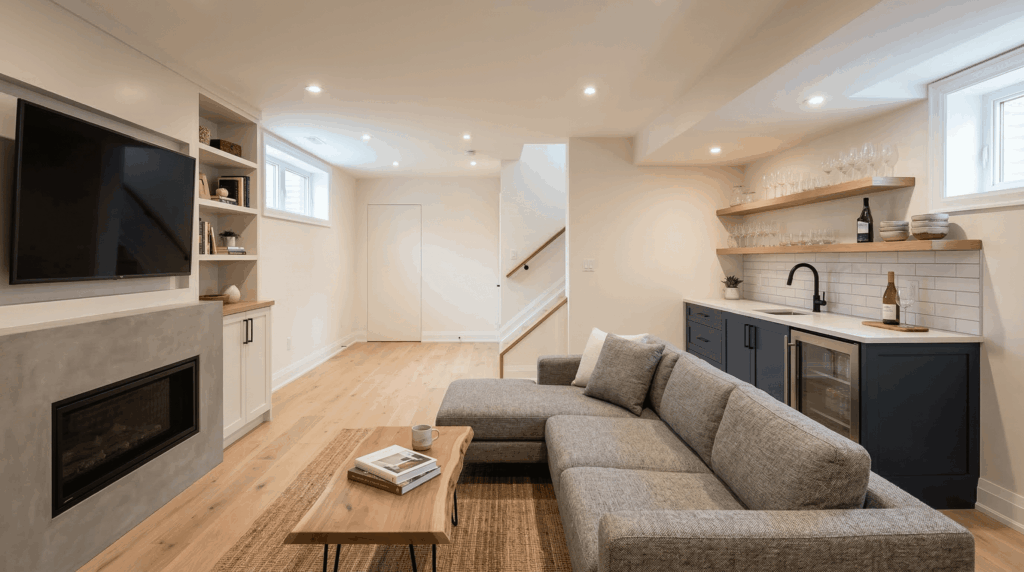 basement renovation in Caledon