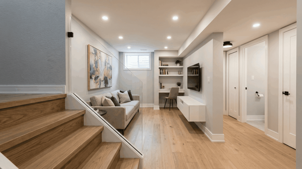 basement renovation in Downtown Toronto