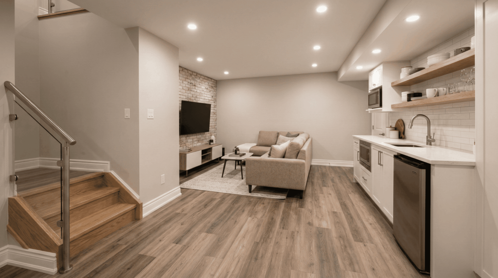 basement renovation in Stouffville