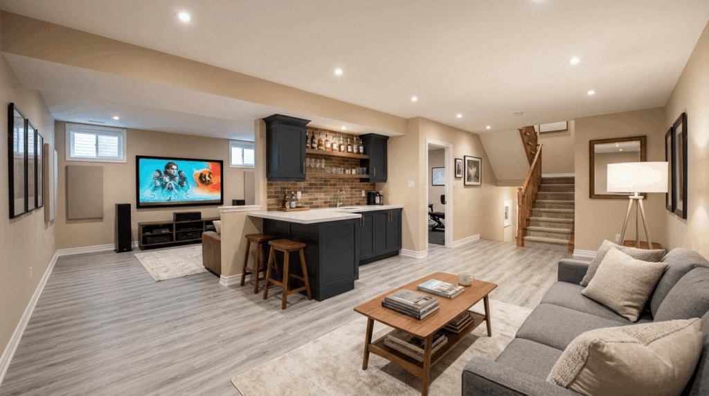 basement renovation in Uxbridge